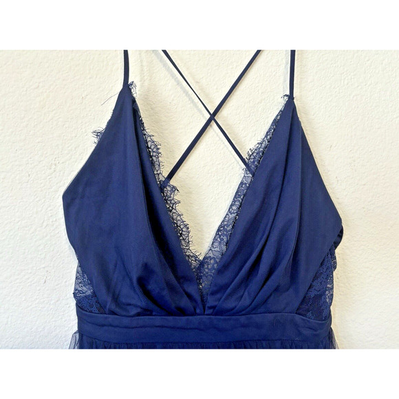 Maniju Forever Impressing Navy Blue Tulle‎ Dress Med Formal Event Wedding - Picture 4 of 7